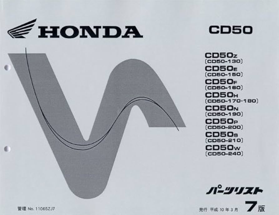 Amazon.co.jp: パーツリスト ベンリィ50(CD50：'79～'98) : 車